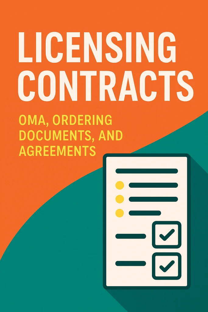 Licensing Contracts OMA, Ordering Documents, and Agreements